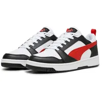 Puma Rebound V6 Low Sneaker White for All Time Red Black, 43