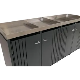 MCW Mülltonnenverkleidung O67 125 x 260 x 84 cm anthrazit
