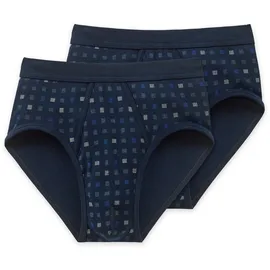 SCHIESSER Slip kariert blau XL 2er Pack