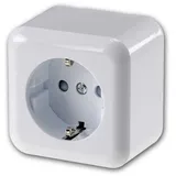 ChiliTec Schuko-Steckdose Aufputz Weiß 1 St.