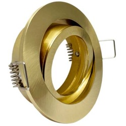 Einbaurahmen MR16 rund schwenkbar 82mm Klickverschluss Gold