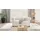 s-style möbel Chesterfield Polstergarnitur Kunstleder 3-Sitzer + 2-Sitzer + Sessel Weiß