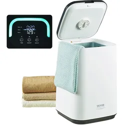 VEVOR Handtuchwärmer 20L Eimer LED-Bildschirm U-förmiger Handtuchkorb Weiß