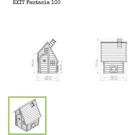 EXIT TOYS Spielhaus Fantasia 100 rotbraun (50.10.03.00)