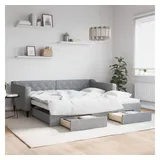 vidaXL Tagesbett 100 x 200 cm Hellgrau