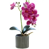 eurNhrN Künstliche Orchidee 12,6 Zoll großer realistischer künstlicher Orchidee in einem Topf Real Touch Decorative Bonsai gefälschte Blumen für Wohnkultur