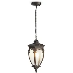 Maytoni Moderne Outdoor Pendelleuchte Fleur 1x E27 excl. Bronze antique aus Aluminum Energieeffizient 60W für Gärten, Terrassen, Außenanlagen