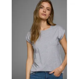 FLASHLIGHTS T-Shirt FLASHLIGHTS, Damen, Gr. 40/42, grau (grau, meliert, marine), Single Jersey, Obermaterial: 50% Baumwolle, 50% Modal.