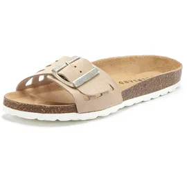 ELBSAND "Sandale, Mule, offener Schuh, Sommerschuhe, Lederpantolette", Damen, Gr. 41, beige, Obermaterial: 100% Rindsleder. Decksohle: 100% Rindsleder. Laufsohle: 100% Synthetik, unifarben, Schuhe Pantolette, aus Leder mit weichem Korkfußbett