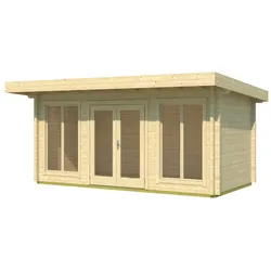 Weka Weekendhaus (Homeoffice-Gartenhaus) 709 Gr. 2 - 70 mm 480 x 250 cm - 50 % Rabatt auf Dacheindeckung