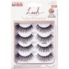 Lash Couture Naked Drama Collection 4 Paar künstliche Wimpern, Ruffle, volle und flauschige Faux Mink Fake Lashes mit flexiblem KISS Wimpernband, inklusive Wimpernkleber