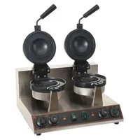 Elektrisches Doppel-Waffeleisen und Burgergrill - Tischgrill/Waffeleisen - 1000–1500 W - Wechselplatten für Waffeln - Für Eis, Burger, Sandwiches