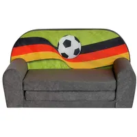 FORTISLINE Kindersitzgruppe Kindersofa "MINI" Kindercouch zum Aufklappen W386 grün