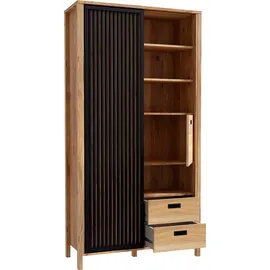 Forte Highboard 103,4 x 200,3 x 40,2 cm Schwarz