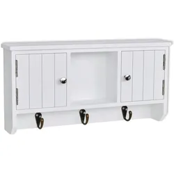 vidaXL Wandschrank für Schlüssel mit Türen und Haken