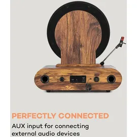 Auna Verticalo SE DAB Retro-Plattenspieler DAB+ UKW-Tuner USB BT AUX holz
