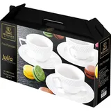 Wilmax England Wilmax 6er-Set: Kaffeetassen in Weiß | 240 ml