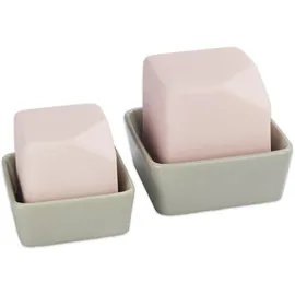 Wenko Livia Luftbefeuchter 2-teilig Rosa/Grau