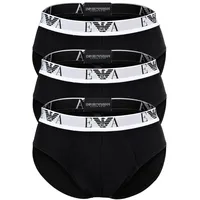 Emporio Armani Slip mit elastischem Logo-Bund im 3er-Pack, Black,