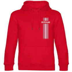 multifanshop Kapuzen Sweatshirt - Deutschland - Streifen - Druck weiß - Hoodie