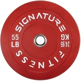 Signature Fitness 5,1 cm olympische Hantelscheiben mit Stahlnabe, 25 kg, einzeln gefärbt