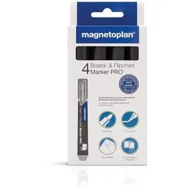 Magnetoplan Flipchartmarker 4 St. Schwarz