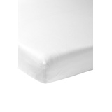 Meyco Baby Spannbettlaken Beistellbett - Uni White - 50x90cm - Einzelpackung