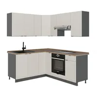 Vicco Winkelküche Fame-Line L-Form 160 x 190 cm GrauBeige/Anthrazit