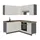 Vicco Winkelküche Fame-Line L-Form 160 x 190 cm GrauBeige/Anthrazit
