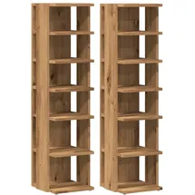 vidaXL Schuhregal 28 x 102 x 27 cm braun / Eiche