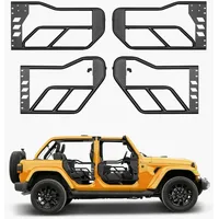 Vevor Jeep Rohrtüren (4-türig) im Adventure-Stil mit robusten Scharnieren und OE-Verriegelung, Jeep-Türen mit Gummipolstern und gehärtetem Stahlrohr, für Jeep Wrangler JK 2007–2018