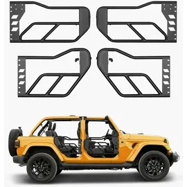 Vevor Jeep Rohrtüren (4-türig) im Adventure-Stil mit robusten Scharnieren und OE-Verriegelung, Jeep-Türen mit Gummipolstern und gehärtetem Stahlrohr, für Jeep Wrangler JK 2007–2018