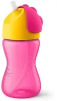 Avent Tasse à paille courbée Rose Biberon 300 ml