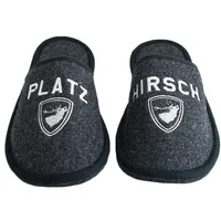 ADELHEID Platzhirsch Filzpantoffel Farbe:Rabenschwarz, Größe:44/45 | 44/45