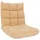 Mendler Bodensessel HWC-N43 Samt 50 x 55 x 0 cm Beige mit Kissen und Rollen
