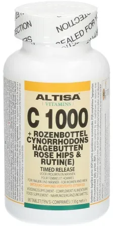 Altisa C 1000 + Hagebutten Timed Release Nahrungsergänzungsmittel 90 Tabletten