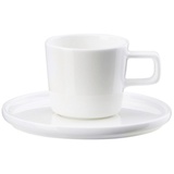 Asa Selection Espressotasse mit Unterteller Fine Bone China Weiß