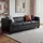 Mendler 3er Sofa Couch Loungesofa Lille ~ Kunstleder, schwarz