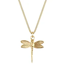 Elli Halskette Libelle Panzerkette 925 Sterling Silber / Gold