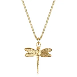 Elli Halskette Libelle Panzerkette 925 Sterling Silber / Gold