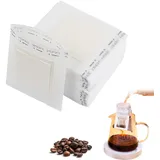 Kaffee Filter,30 Stück Drip Coffee Bag,Tragbare Kaffee Papier,Kaffeefilter Camping,Camping Kaffeefilter,Hängende Ohrtropf Kaffeebeutel für Meisten Tassen,Klappbar für Zuhause,Reisen,Camping,Büro(Weiß)