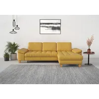sit&more Ecksofa »Westham L-Form«, mit Recamiere, mit oder ohne Bettfunktion, Bettkasten, Füße Eiche gelb