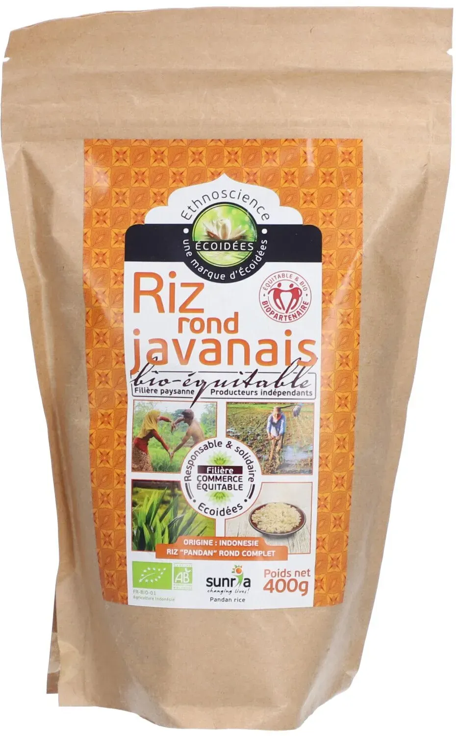 Riz rond Javanais & Equitable 400 g