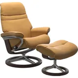 Stressless Stressless® Relaxsessel »Sunrise«, (Set, Relaxsessel mit Hocker), mit Signature Base, Größe M, Gestell Wenge