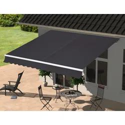 Gelenkarmmarkise, Breite/Ausfall: 250 x 200 cm, Neigungswinkel verstellbar, 40812016-0 anthrazit 250 cm