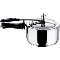 Vinod Pressure Cooker 3 Liter Edelstahl Schnellkochtopf, induktionsgeeignet hochwertiger Dampftopf zum Kochen von indischem Essen, Reis, hochwertiger Kochtopf mit großer Wok Induktion, Innendeckel