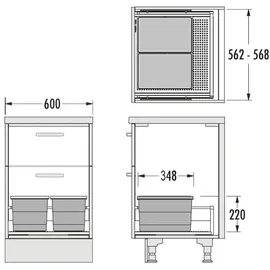 HAILO Allegro 220 14 l Dunkelgrau