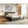 FEDVE Polsterbett Lund aus Bouclé-Stoff 160x200 cm, Braun - Braun
