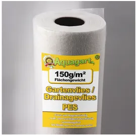 Aquagart 37,5m2 Gartenvlies Unkrautvlies 150g 1,5m breit weiß