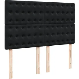 vidaXL Boxspringbett 140 x 200 cm Schwarz